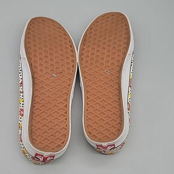 Vans Authentic x Kendra Dandy Scream Lips Skate Shoes in White size 8.5 - Picture 6 of 7